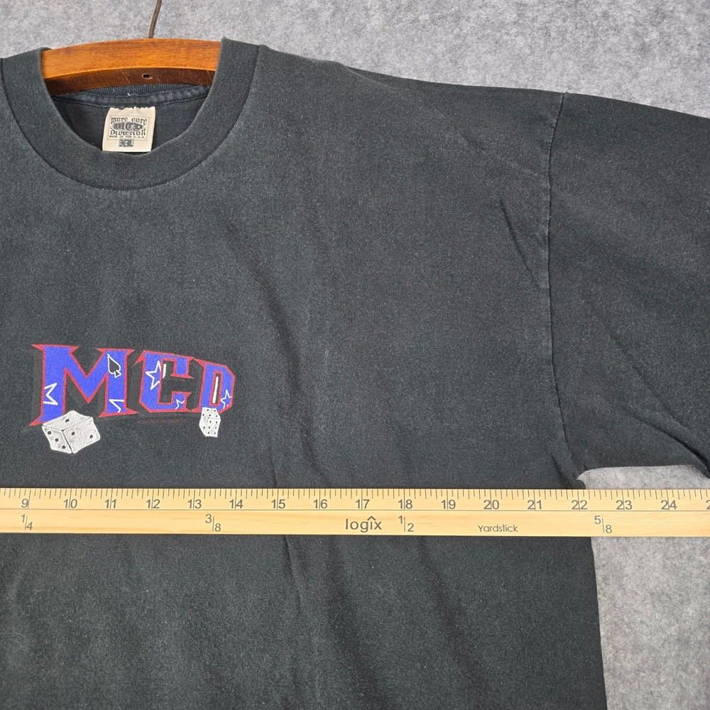 Vintage MCD More Core Division T-Shirt Mens XL Black Dice Graphic Made in USA - Picture 6 of 10